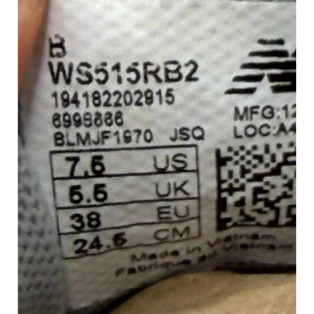 New‎ Balance 515 Sport WS515RB2 Women's 7.5 Running Shoes Gray Athletic Sneakers